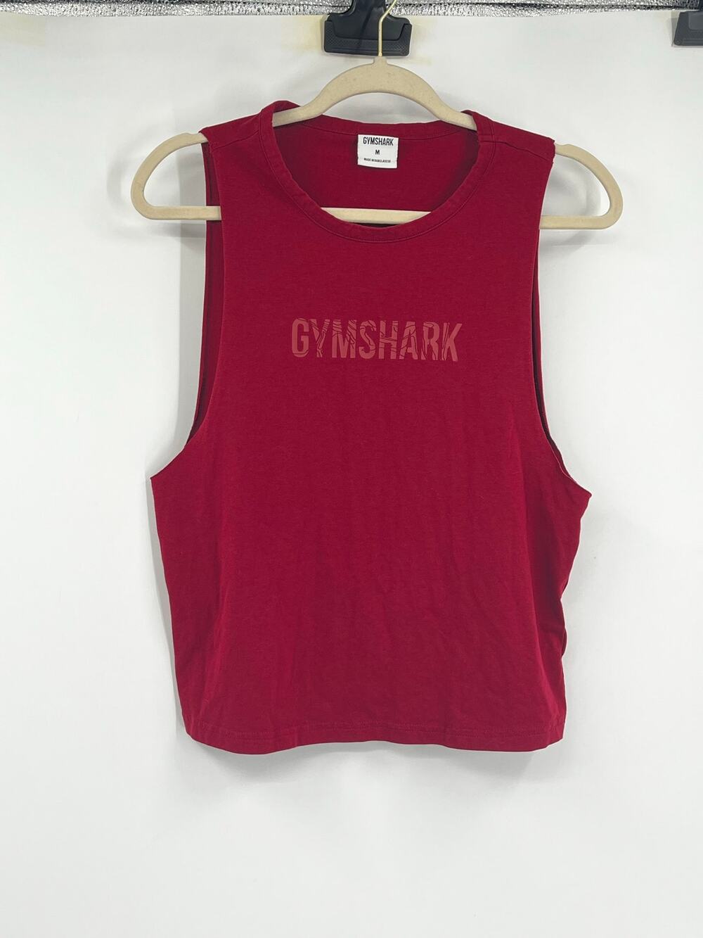 Gymshark Red Logo Workout Muscle Tank Women’s Medium Gym Activewear